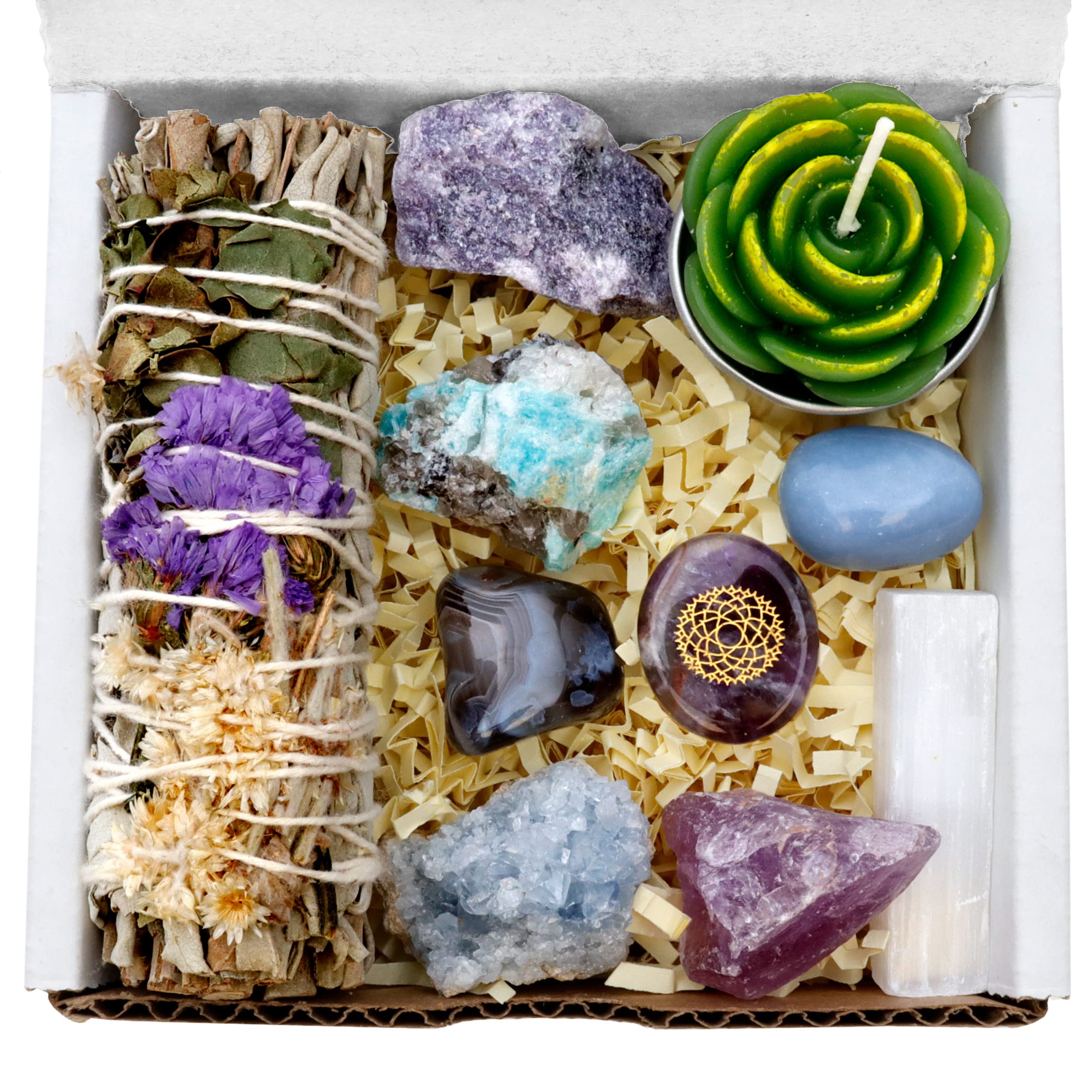 DANCING BEAR Healing Crystals calm-tranquility array for serenity