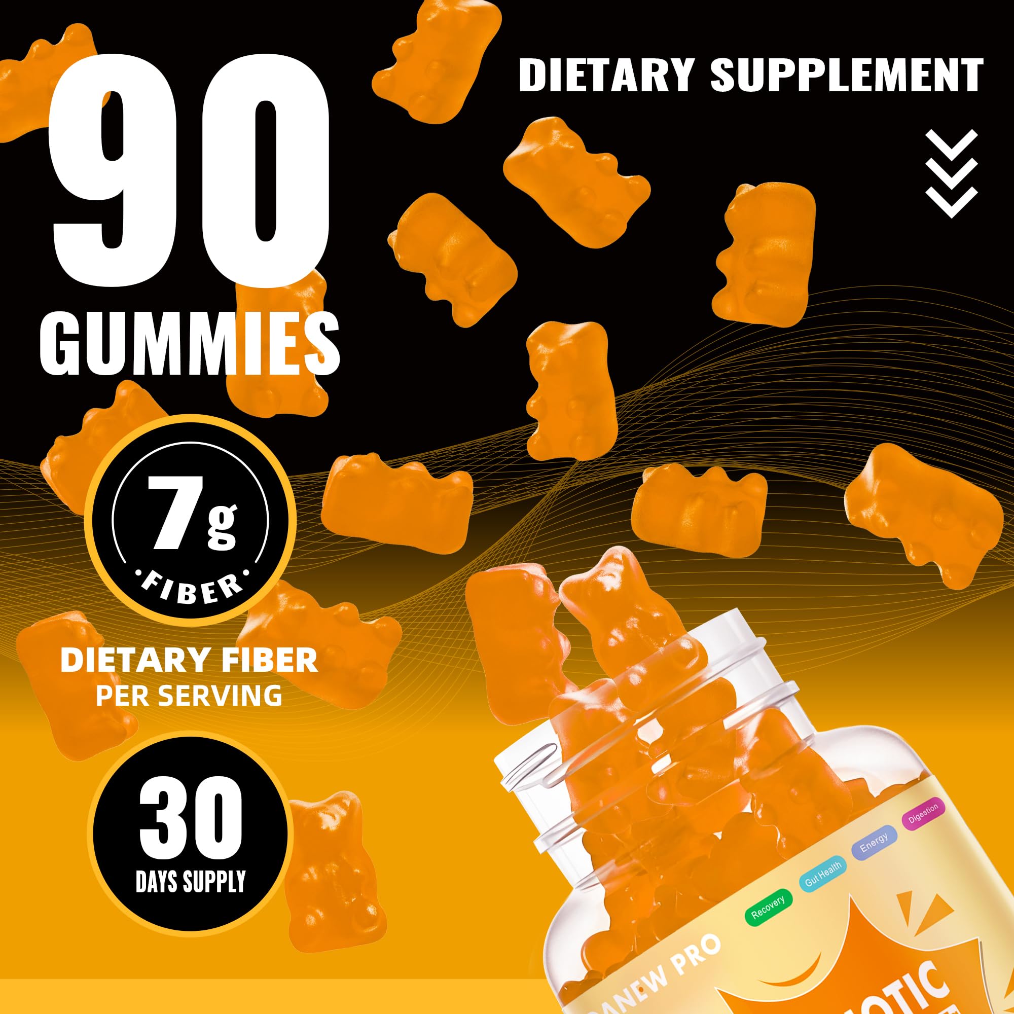 DANEW Pro gummies on a daily routine tray for convenient digestion support.