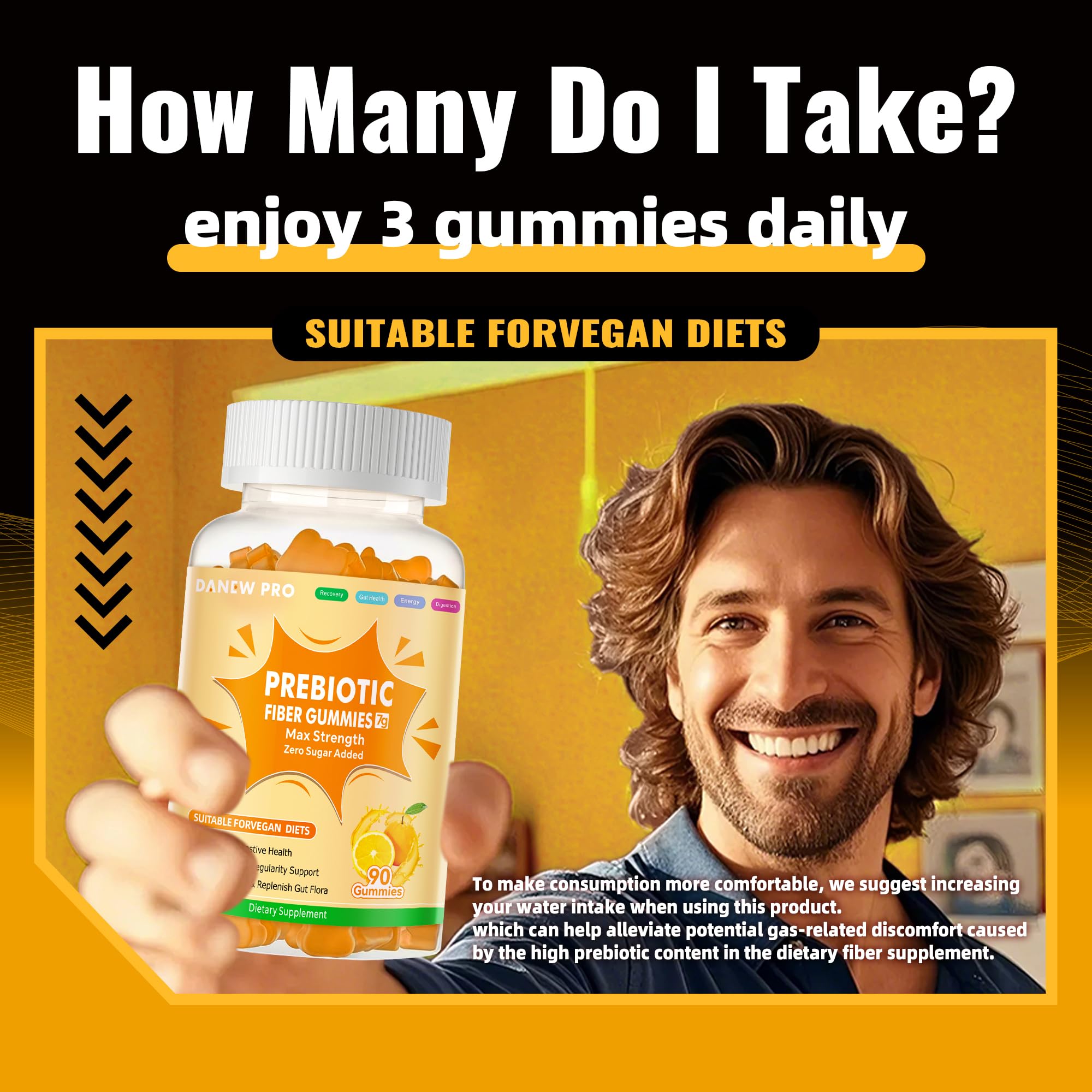 DANEW Pro allergen-free label emphasizing absence of common ingredients.