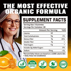 DANEW Pro gummies back label highlighting zero sugar added.