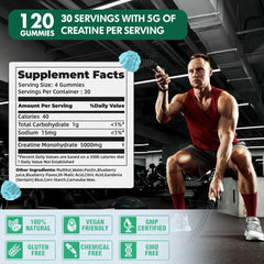 DANEW Pro Creatine Gummy 4 gummies serving visual highlights convenient dosage.