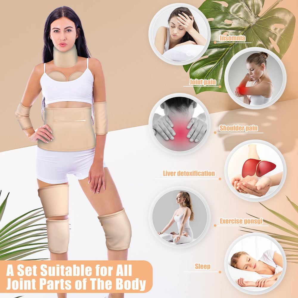 Dansib waist wrap for adjustable, comfortable oil-pack therapy at home