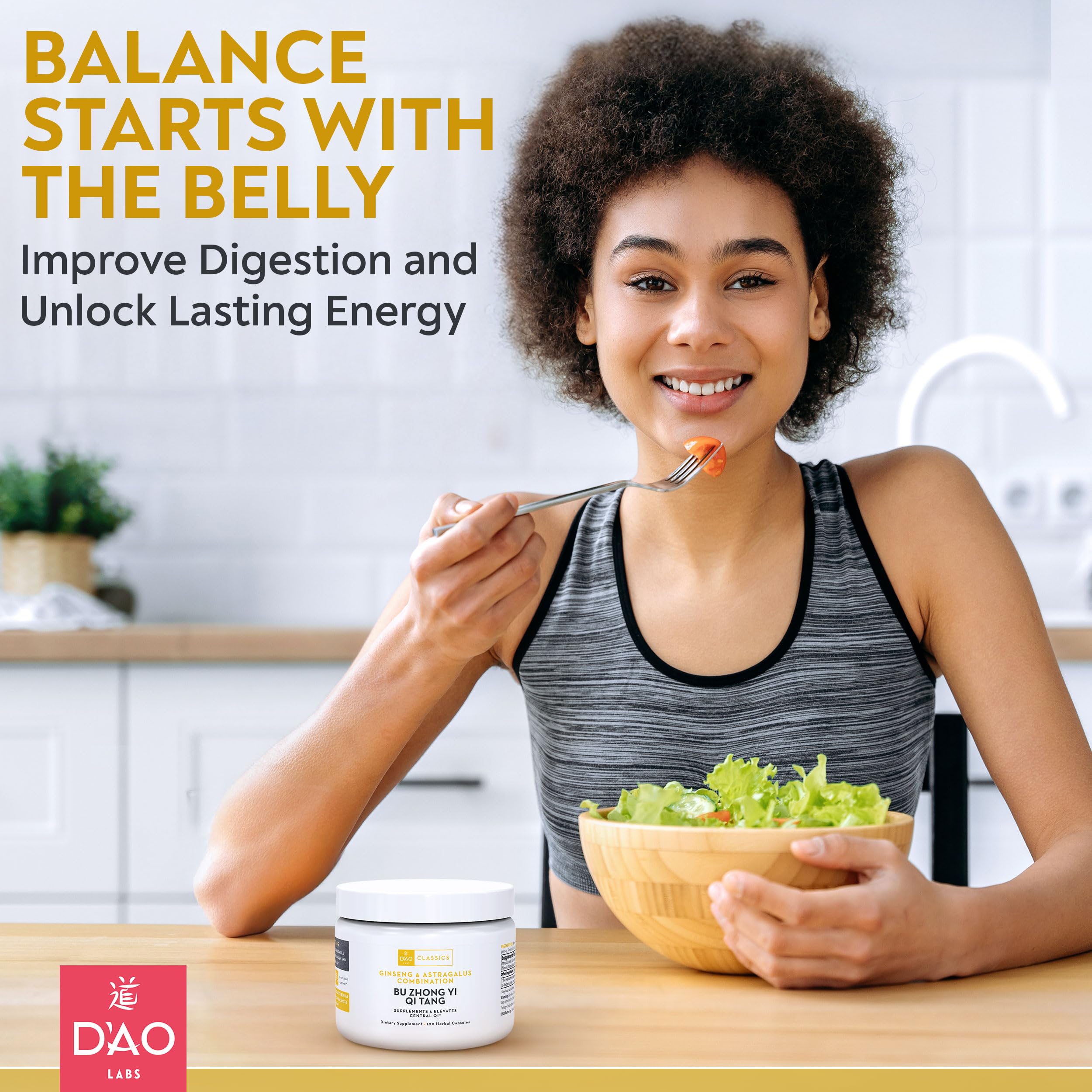DAO Labs capsules close-up showing traditional herbs and capsule texture