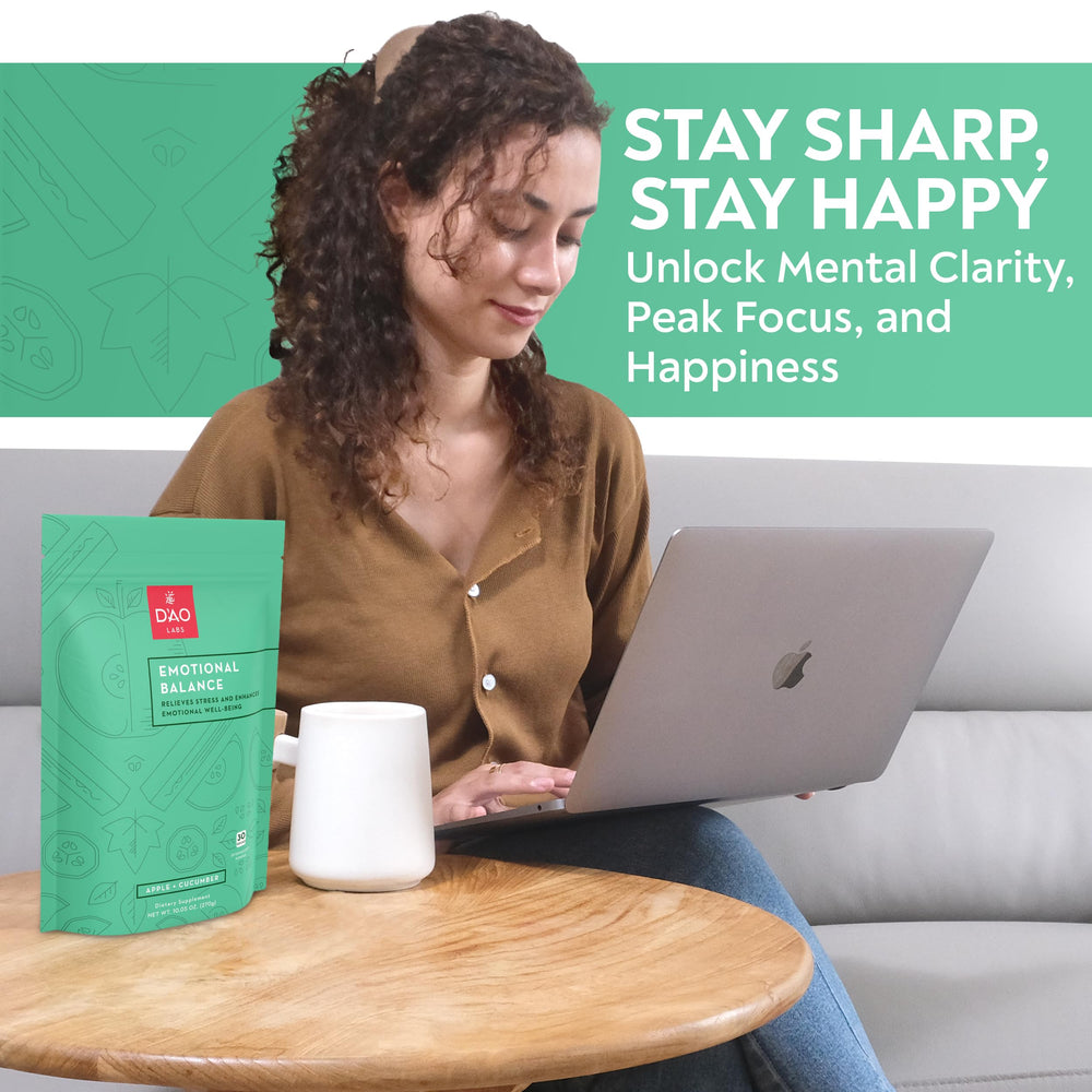 DAO Labs Emotional Balance glass fizz captures refreshing apple-cucumber flavor.