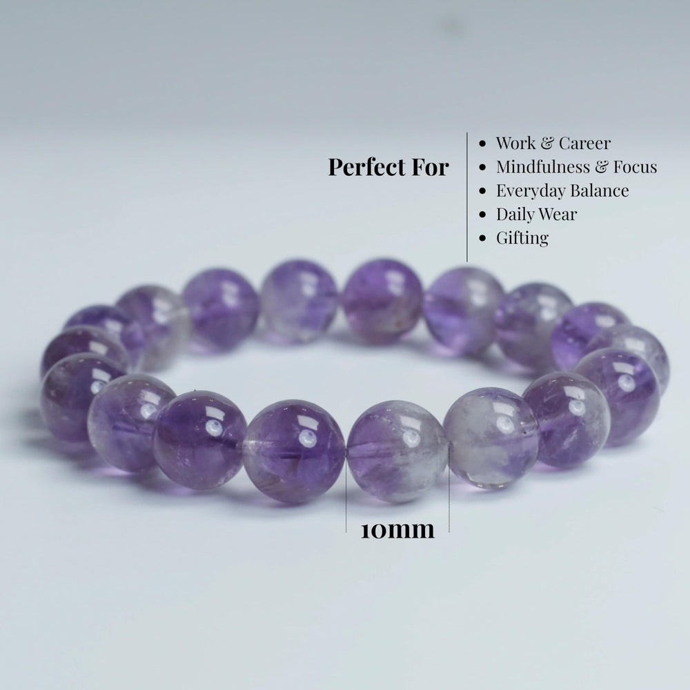 Dare to Mystic amethyst rutilated quartz bracelet on wrist during daily wear