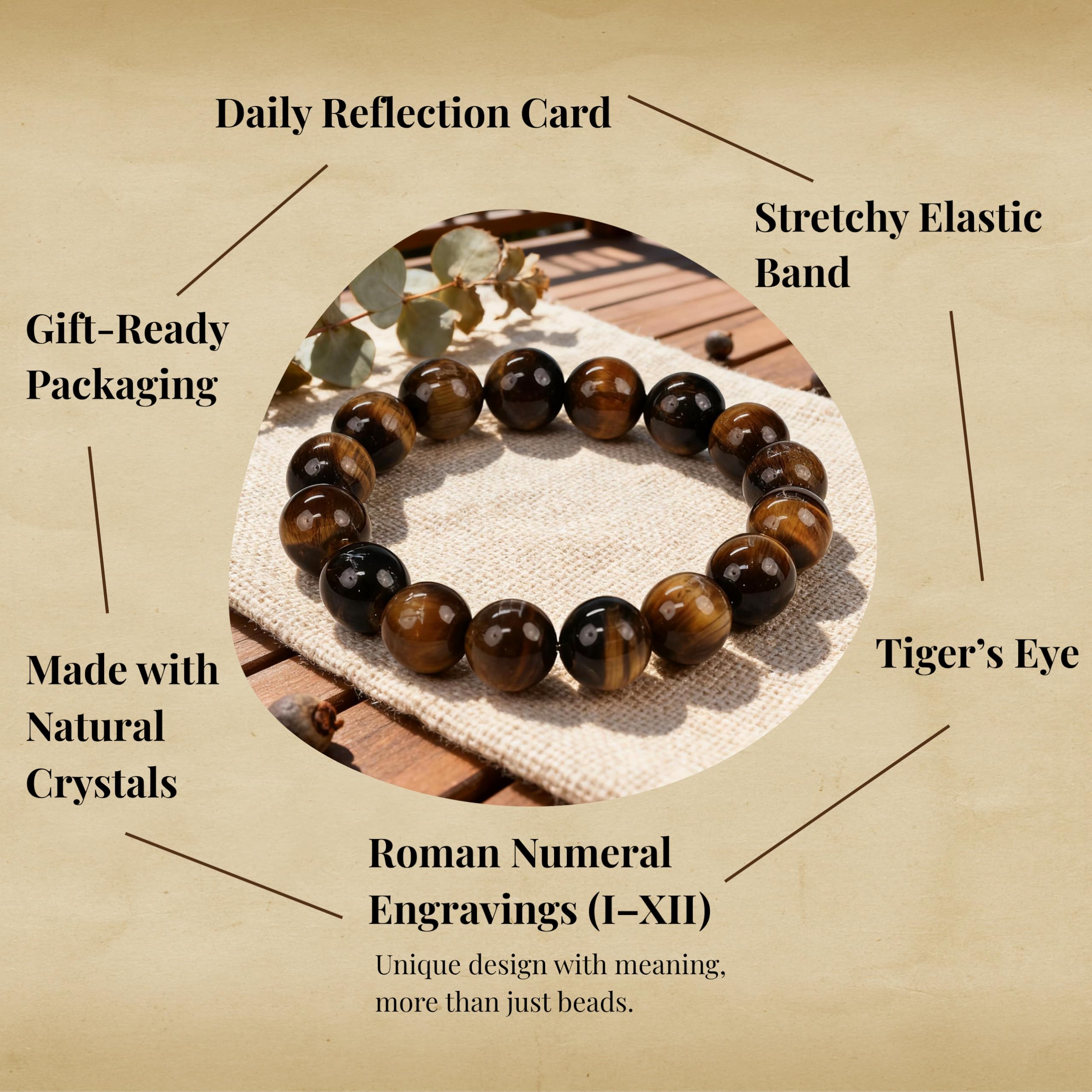 Dare to Mystic engraving features I-XII for mindful rituals.