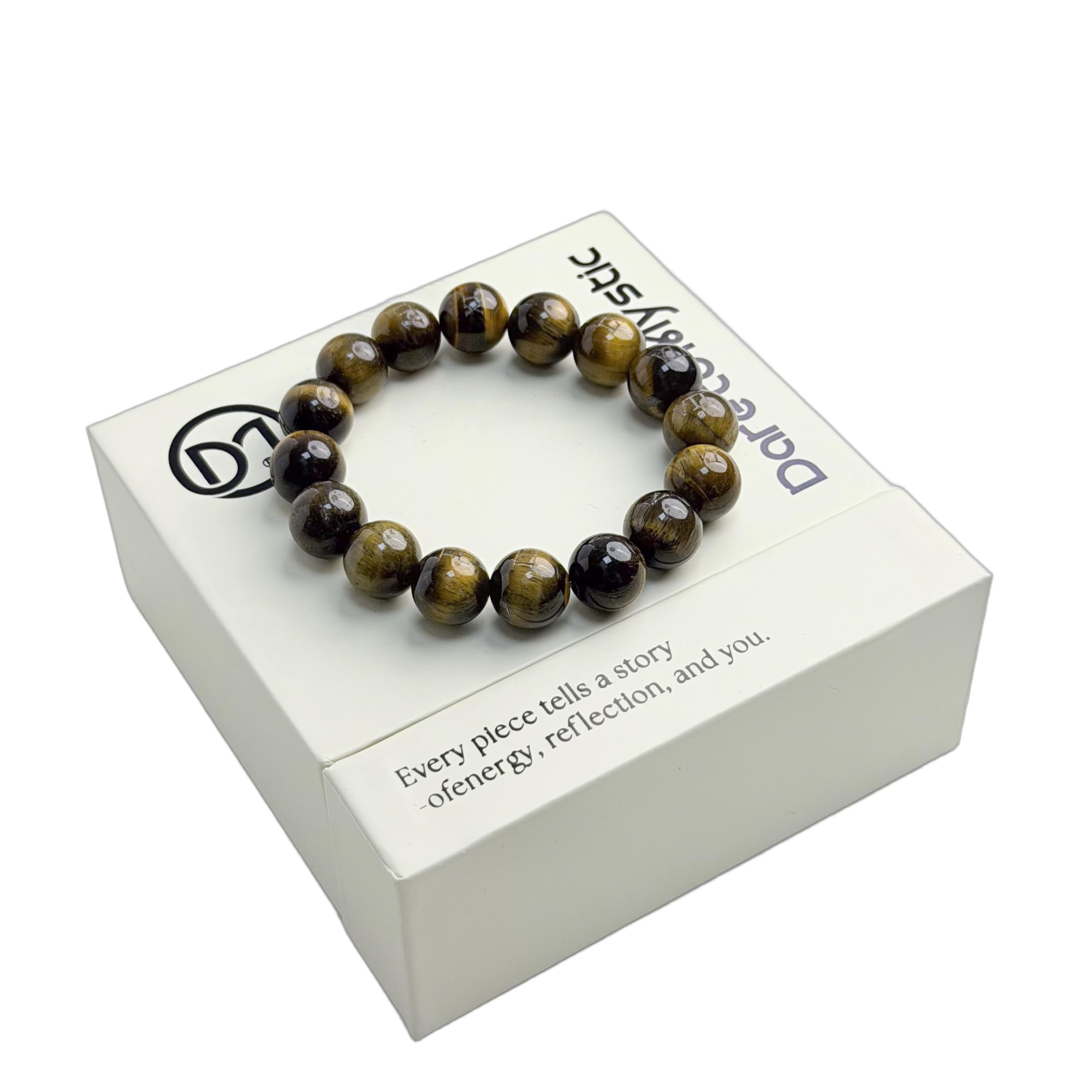 Dare to Mystic tiger's eye 12mm beads showcase natural chatoyance and warmth.