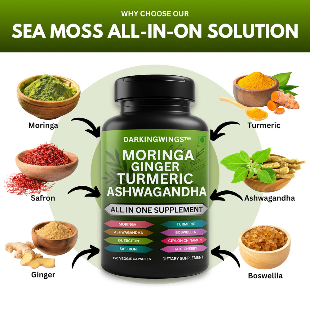 Darkingwings moringa leaf capsules for antioxidant-rich daily wellness