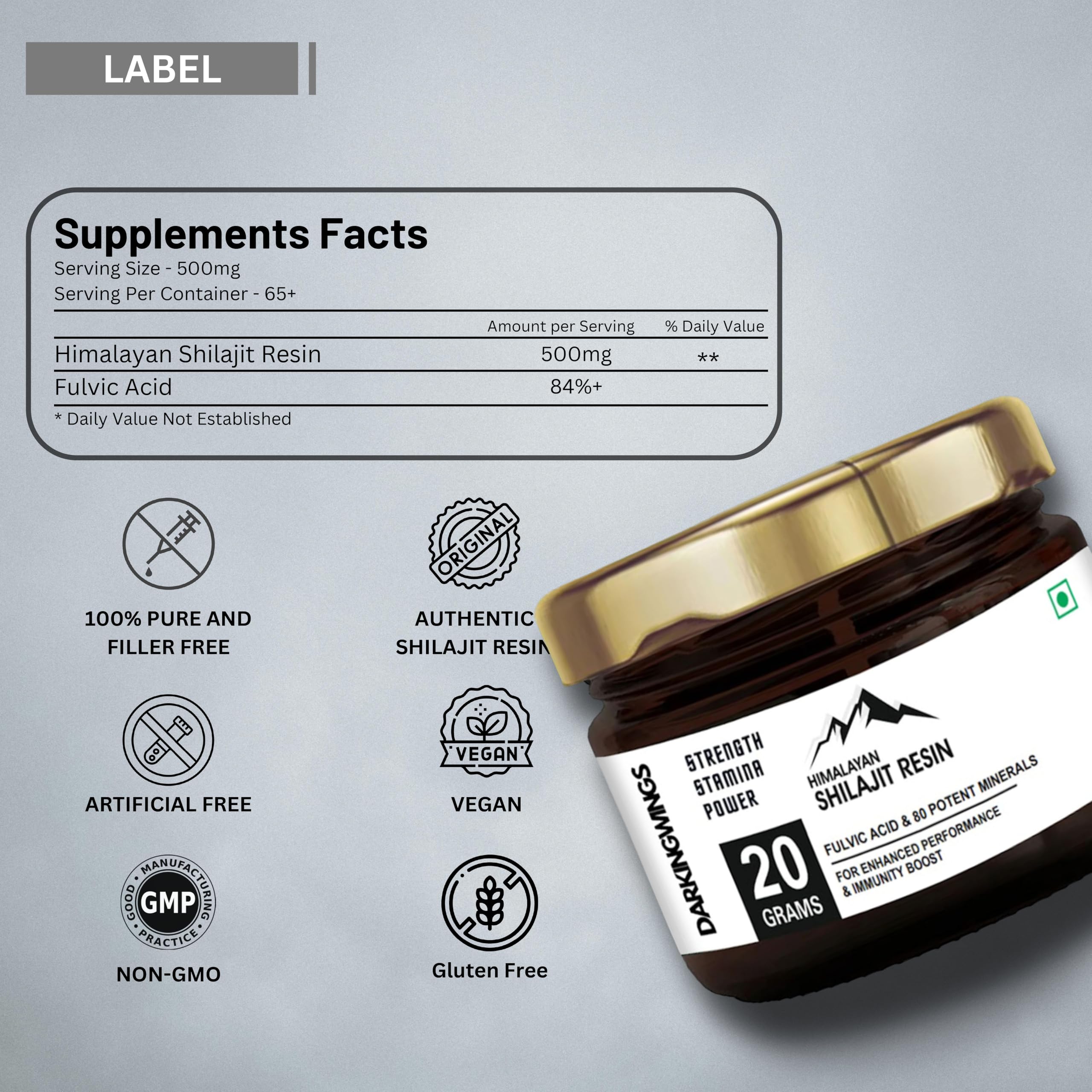 Darkingwings Shilajit Resin dissolves easily in water or milk.