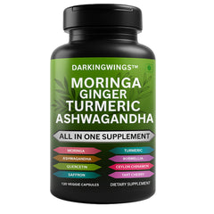Darkingwings turmeric curcumin bottle highlighting the all-in-one joint support formula