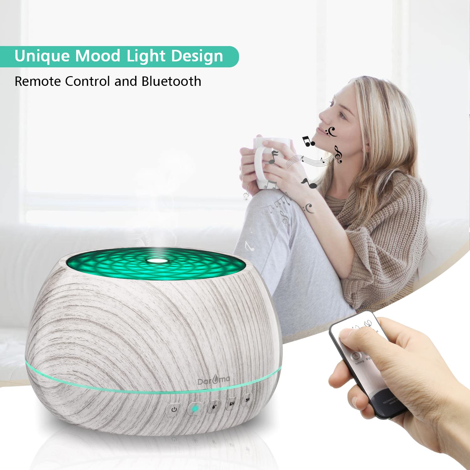 DAROMA 1000ml diffuser for long-lasting aroma and mist in any room