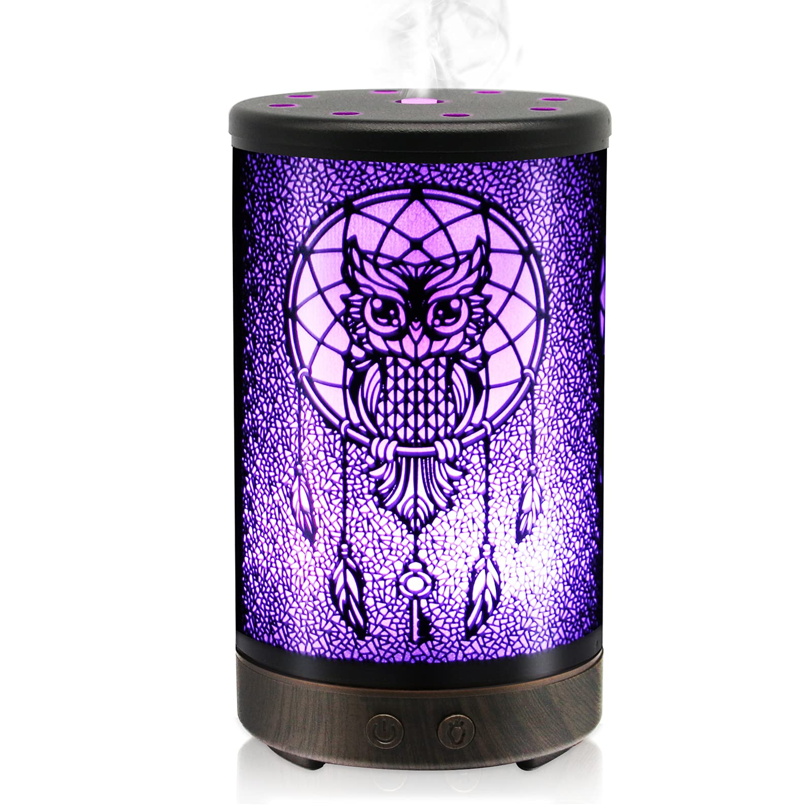 DAROMA Owl Diffuser front view showcases compact base for desks.