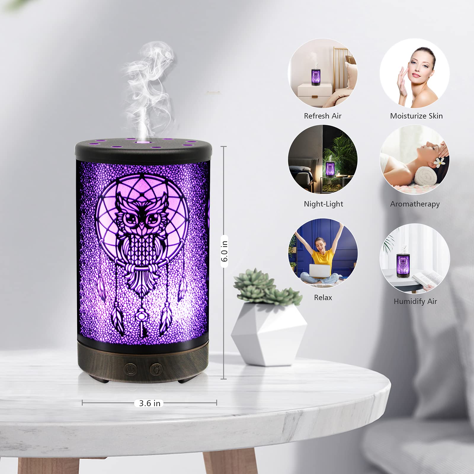 DAROMA Owl Diffuser suitable for home and office desks
