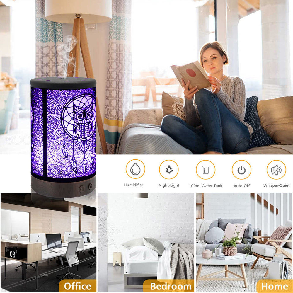 DAROMA Owl Diffuser ultrasonic mist delivering a cool aroma