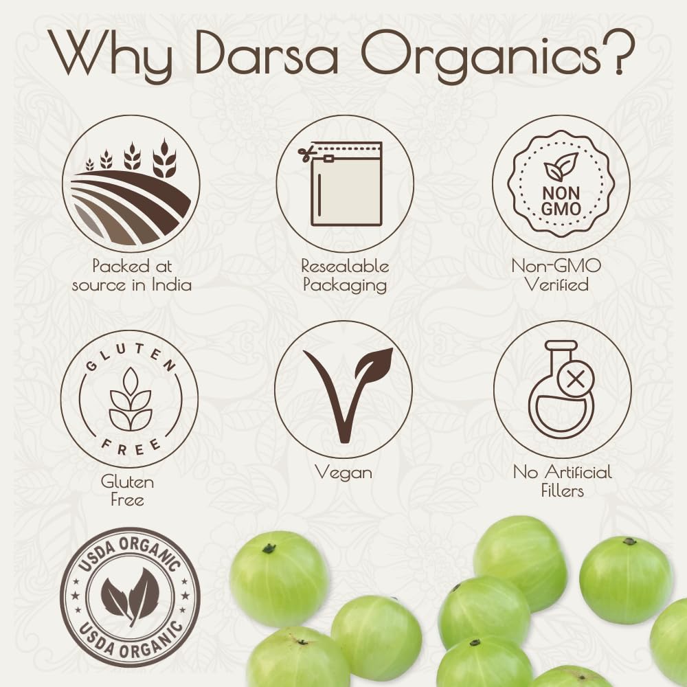 Darsa Organics amla for skin care promotes healthy glow.