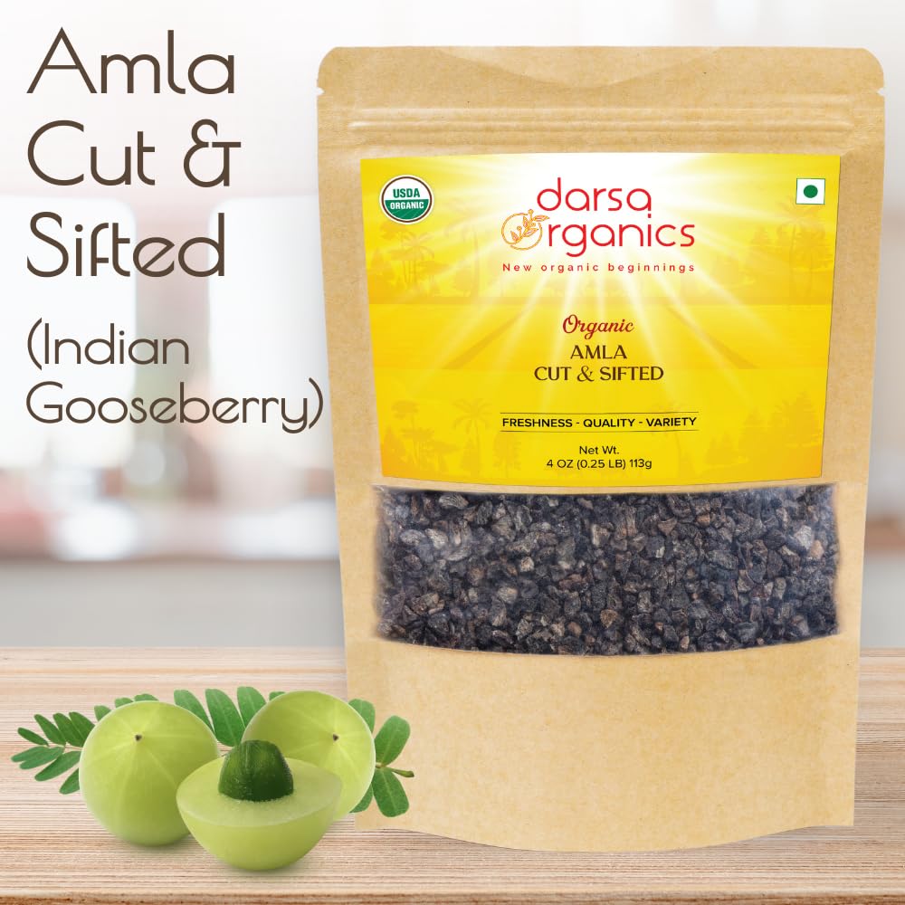 Darsa Organics amla tea brew highlighting tangy flavor and clear steep.