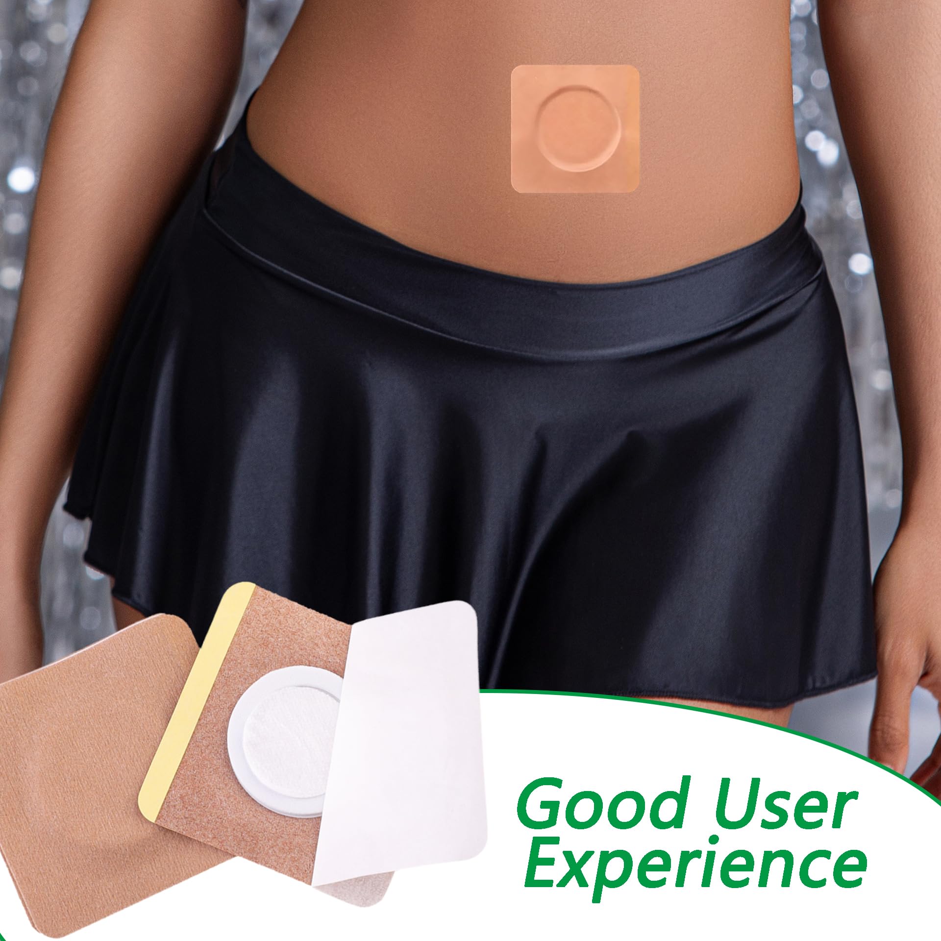 Dasezsdt soft-texture belly-button patch conforms to the area for comfort.