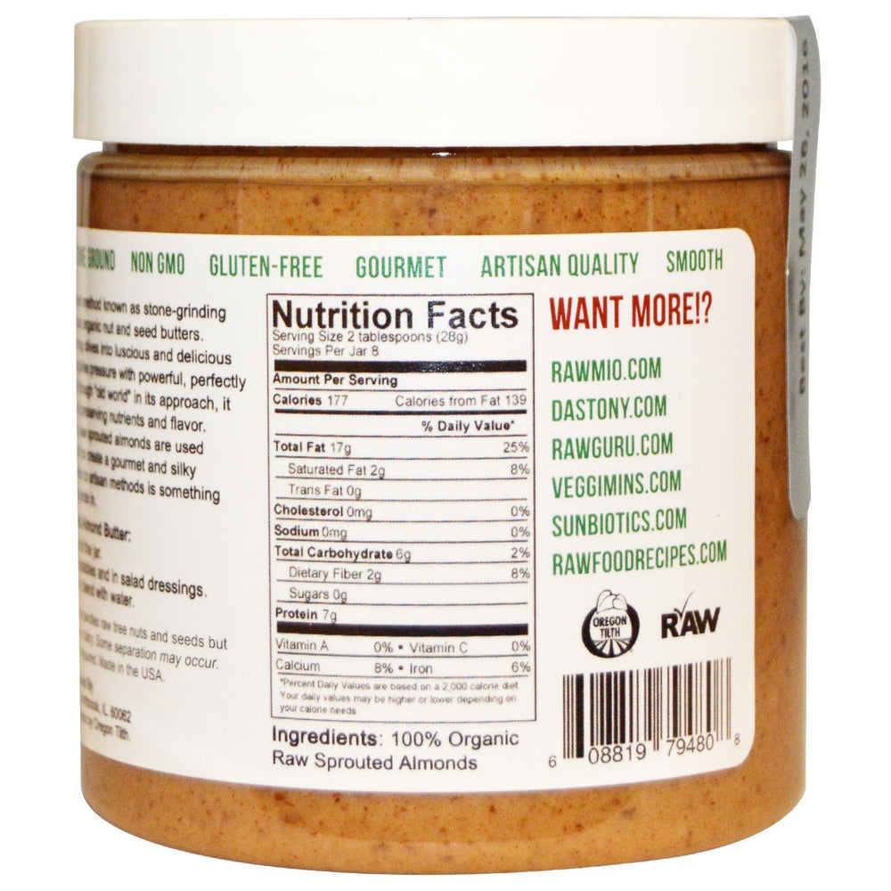 Dastony Sprouted Almond Butter spread on toast, rich and versatile.