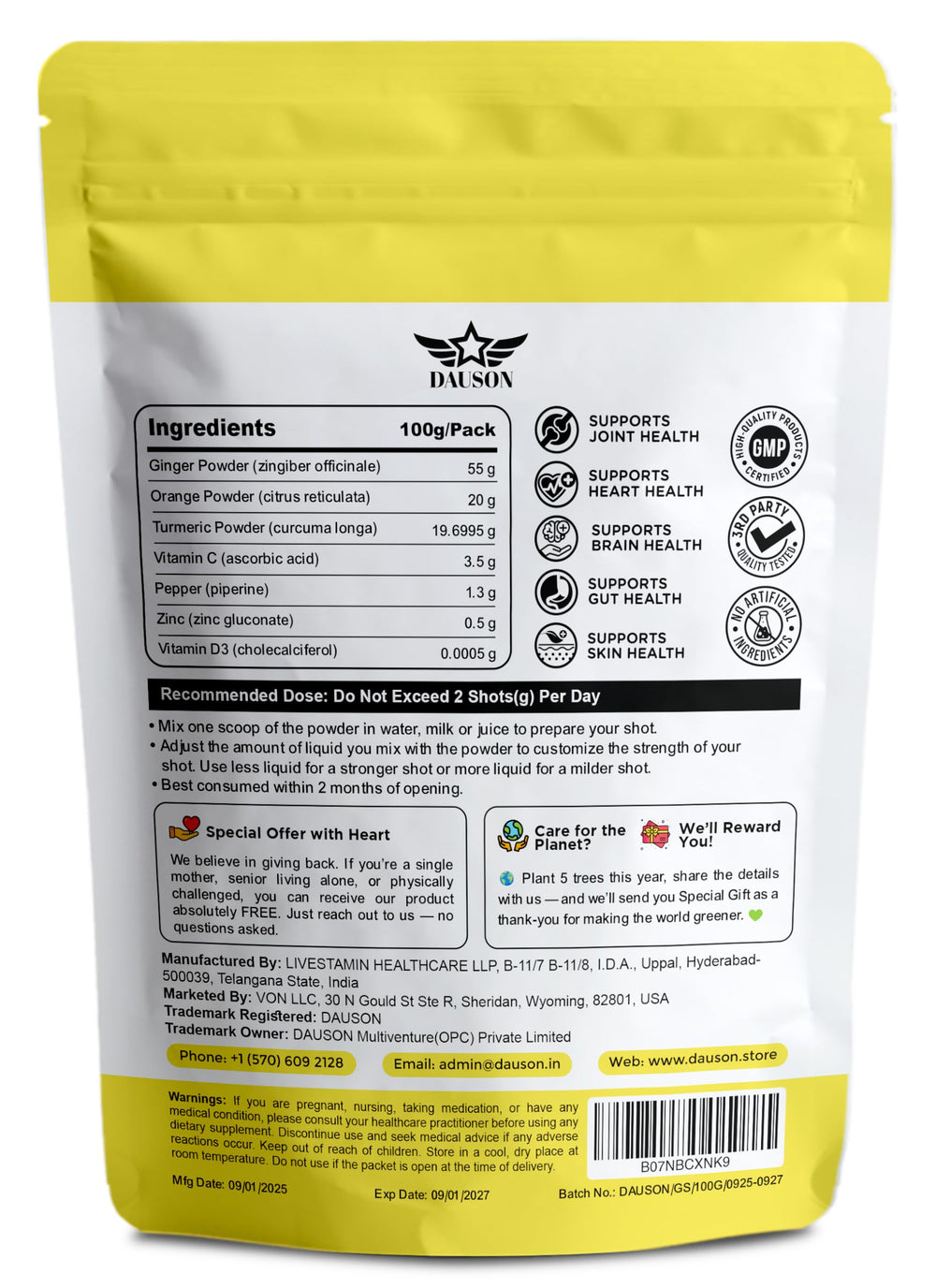 DAUSON glow formula supporting skin, brain, and heart health