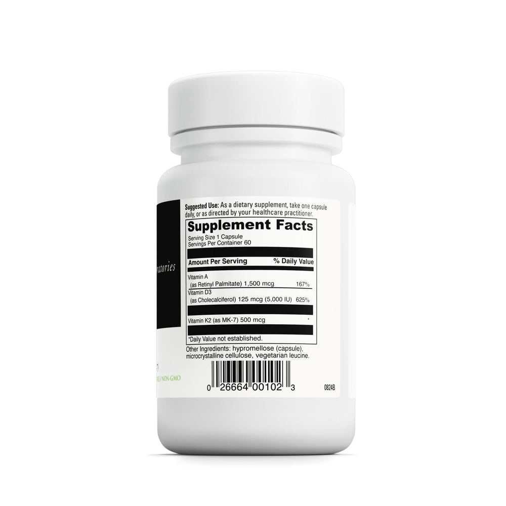 DAVINCI ADK capsules showcasing bone health and heart support.