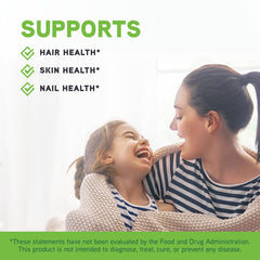 Davinci Biotin label highlights per-pack nutrition and vegetarian, gluten-free status.