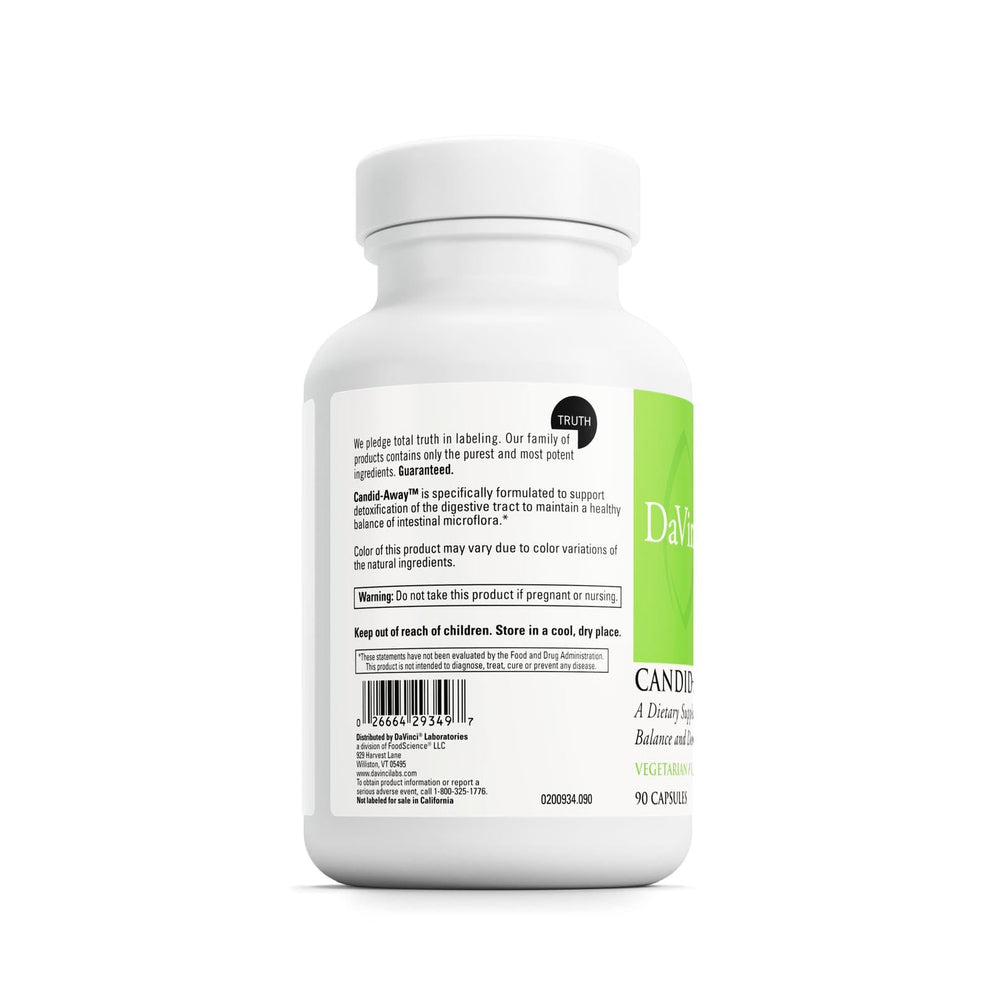 DAVINCI Candid-Away ingredients close-up with enzymes and minerals