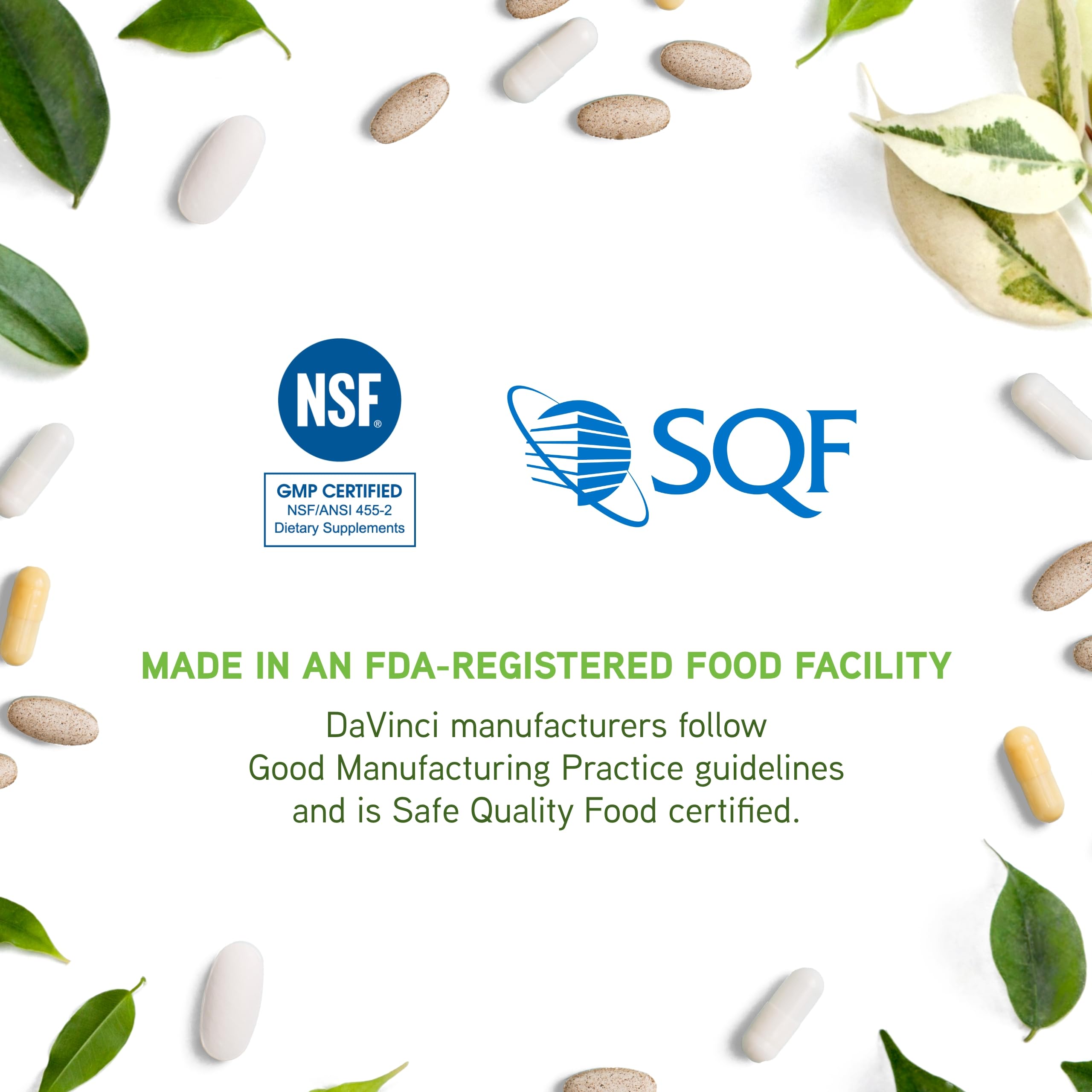 DaVinci Labs Chewable C-300 gluten-free label communicates product suitability for sensitive diets.