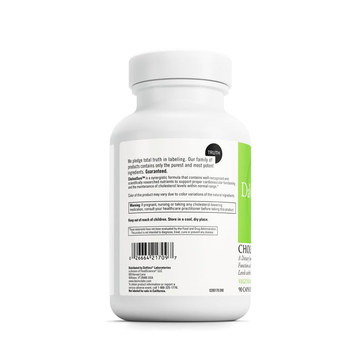 DAVINCI CholestSure ingredients artichoke leaf visible for heart health support