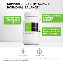DaVinci DHEA label front highlighting vegetarian capsules and quality
