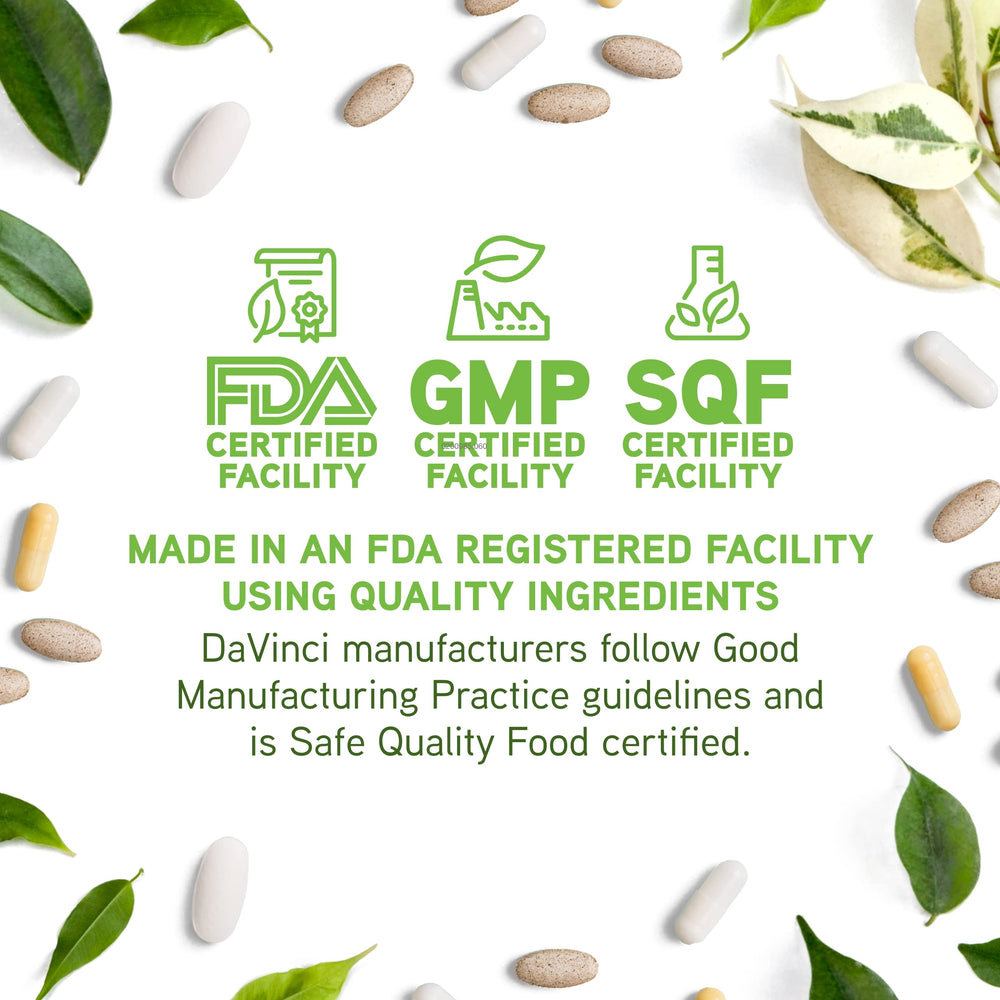 DaVinci DIMPro nutrition facts label supports informed choices.