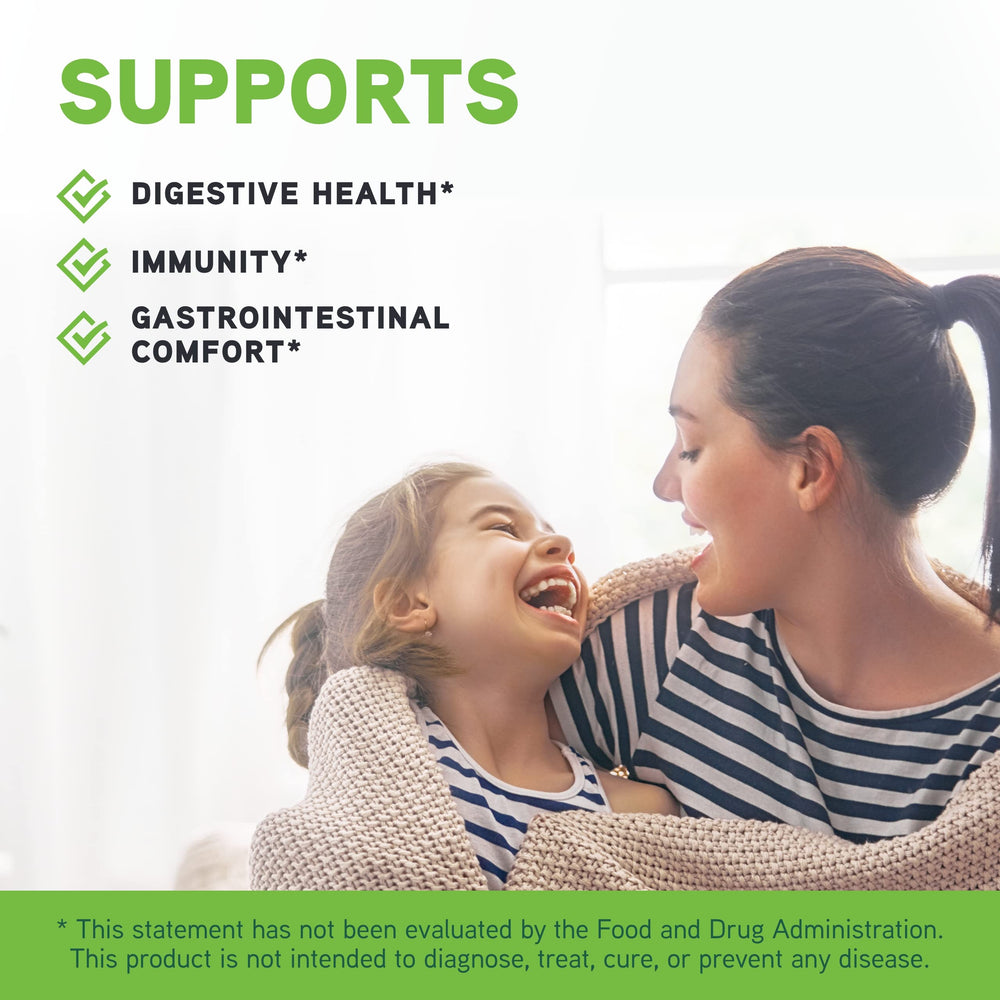 Flavored powder blend highlighting raspberry and strawberry flavors in DAVINCI GI Benefits.