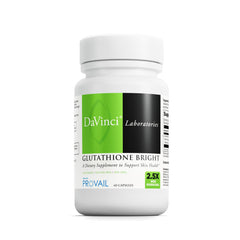 DAVINCI Glutathione Bright bottle front view highlighting skin-support formula