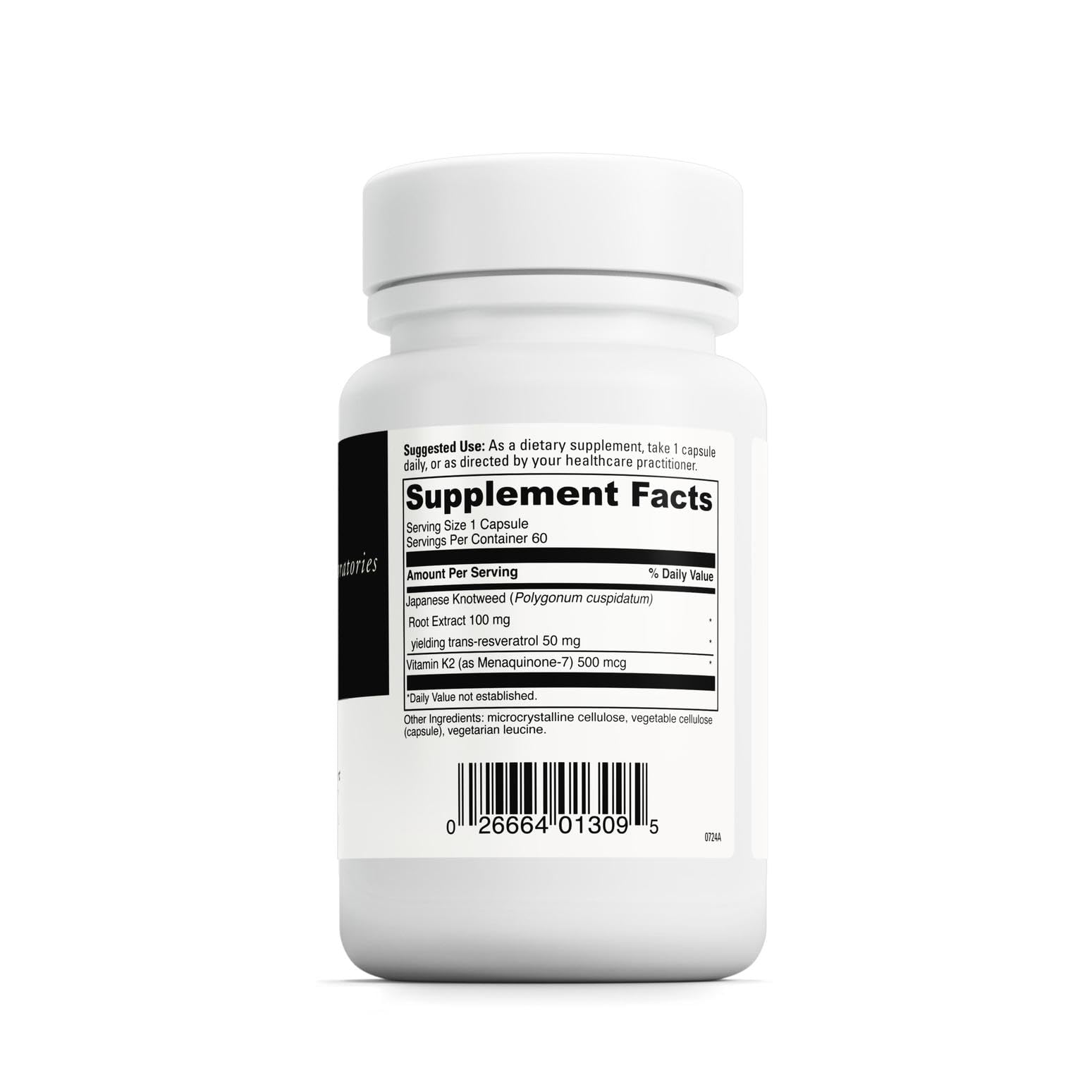 DAVINCI K2 Resveratrol capsules displayed for daily bone and cardiovascular support.