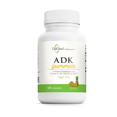 Davincii Labs ADK Gummies bottle in pineapple flavor for daily bone and immune support.