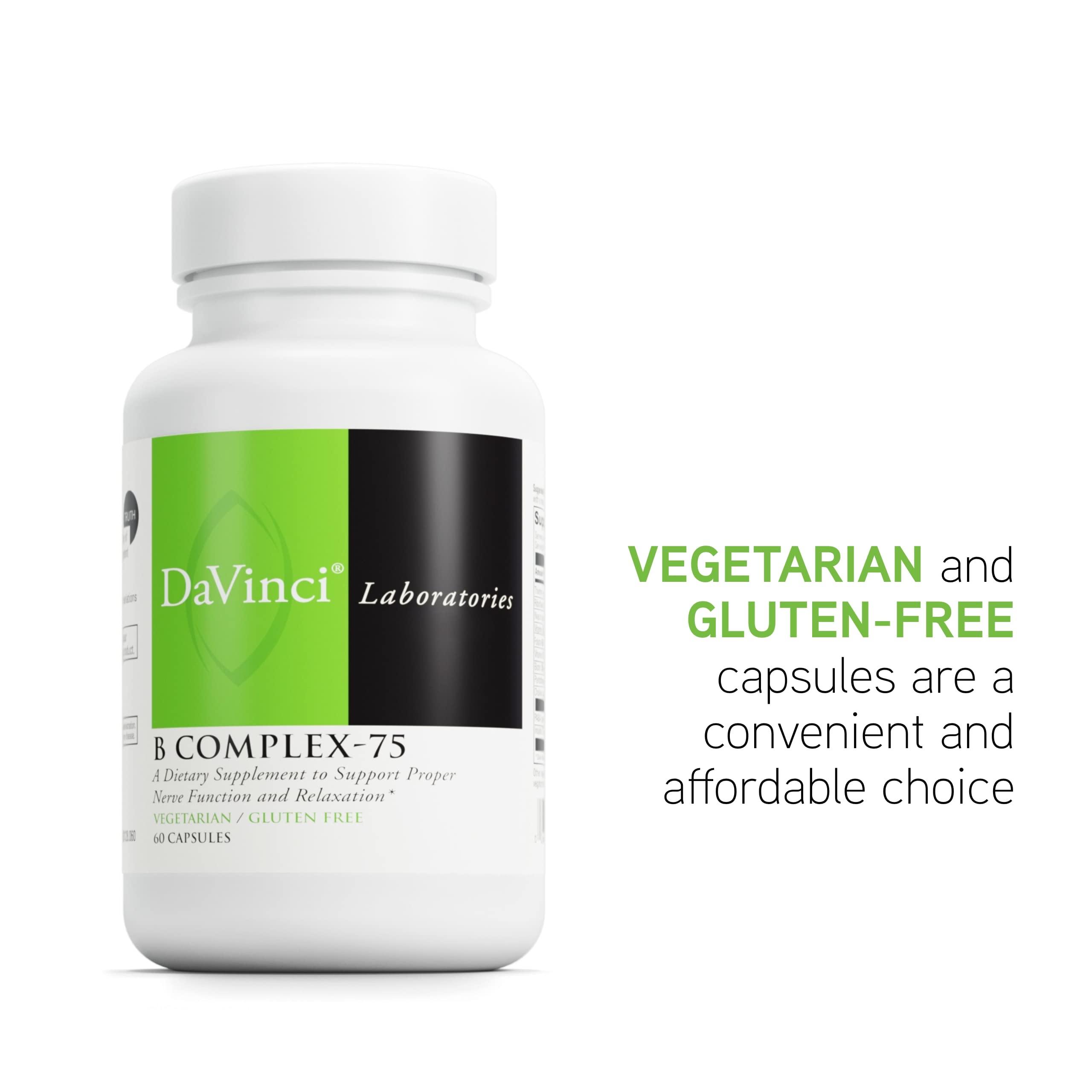 Pouring DAVINCI B Complex-75 capsules into hand for routine use.