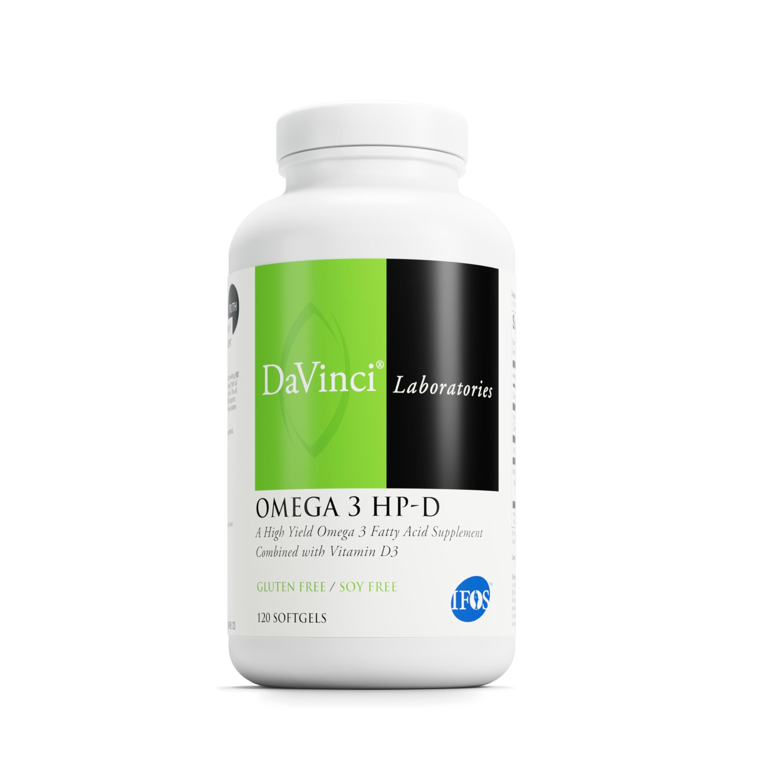 DAVINCI Labs Omega-3 HP-D bottle supports joint comfort and immune balance.