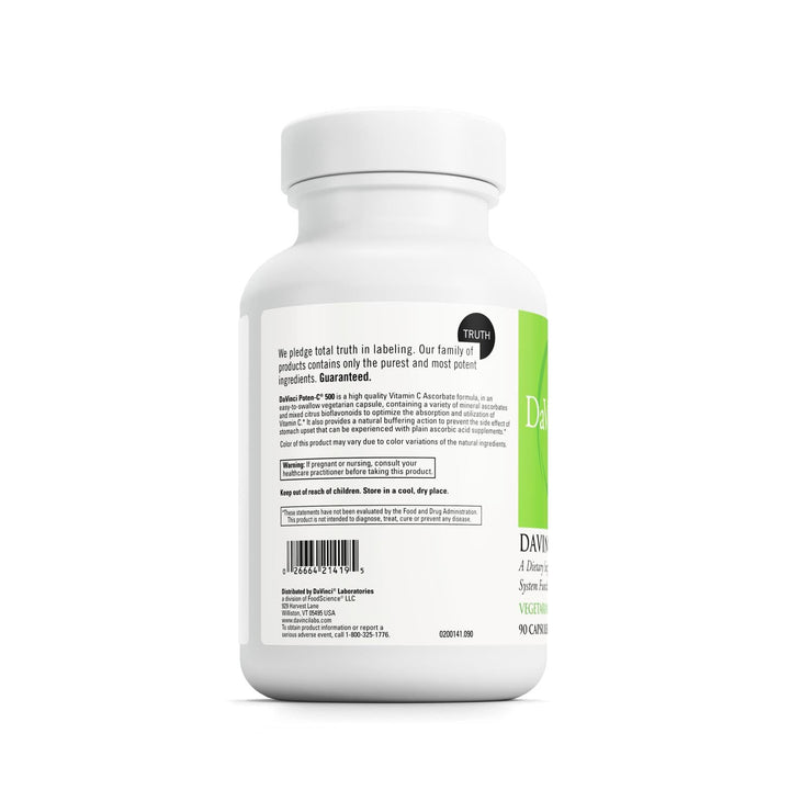 Davinci Labs Poten-C 500 vegetarian tablets demonstrate gluten-free formulation