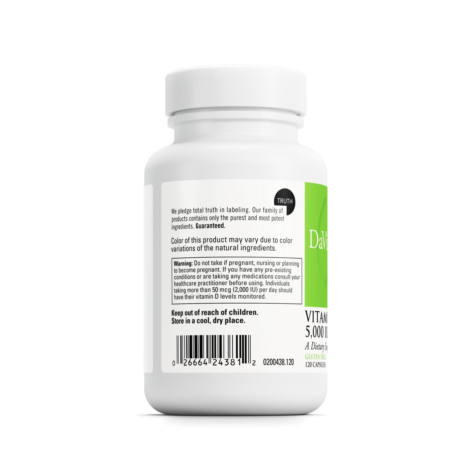 DAVINCI D3 capsules close-up for easy dosing.