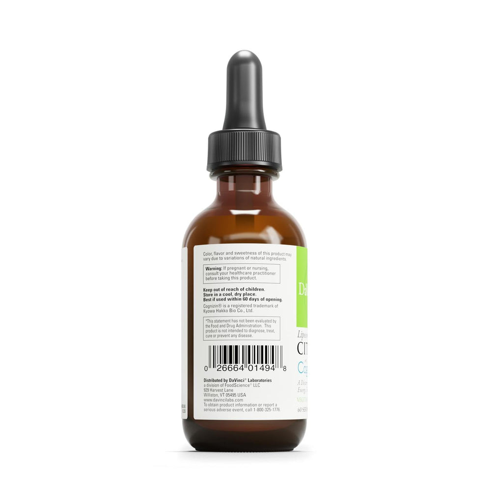 DaVinci Liposomal Citicoline label front communicates quality.