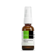 DAVINCI Liposomal Melatonin Spray bottle front view for restful sleep support.
