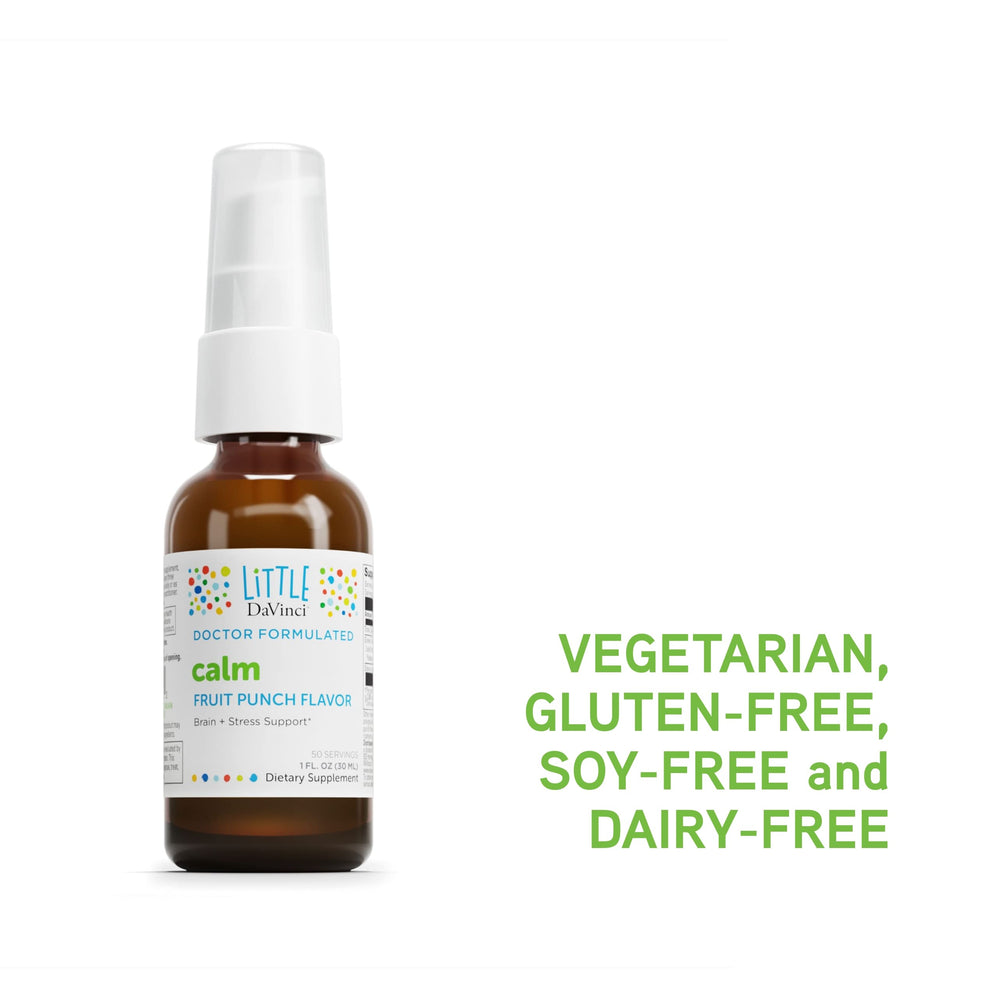 DAVINCI Little Calm kid taking supplement supporting a soothing routine after school
