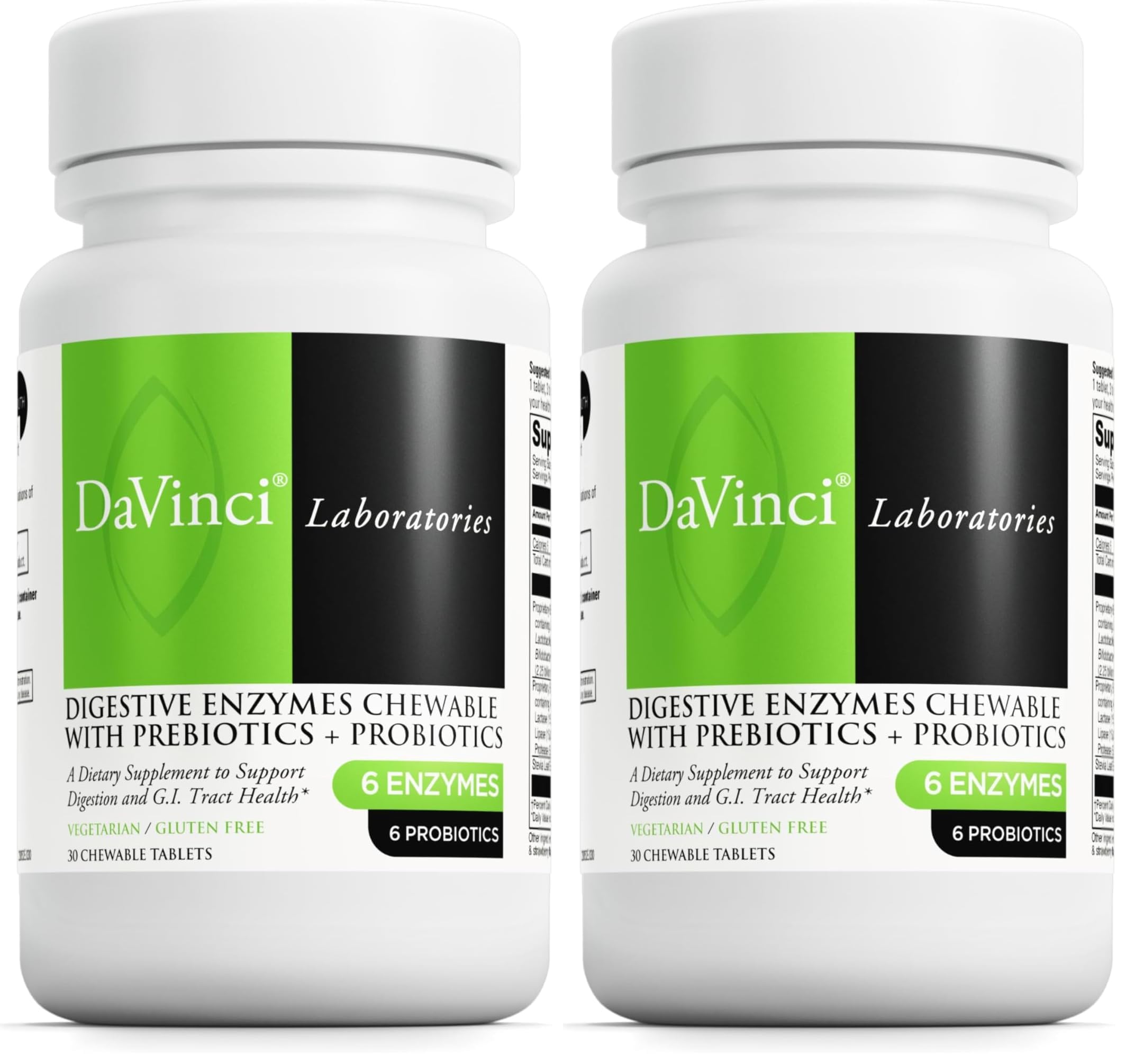 Davinci Mega Probiotic ND bottle displaying label for daily digestive support.