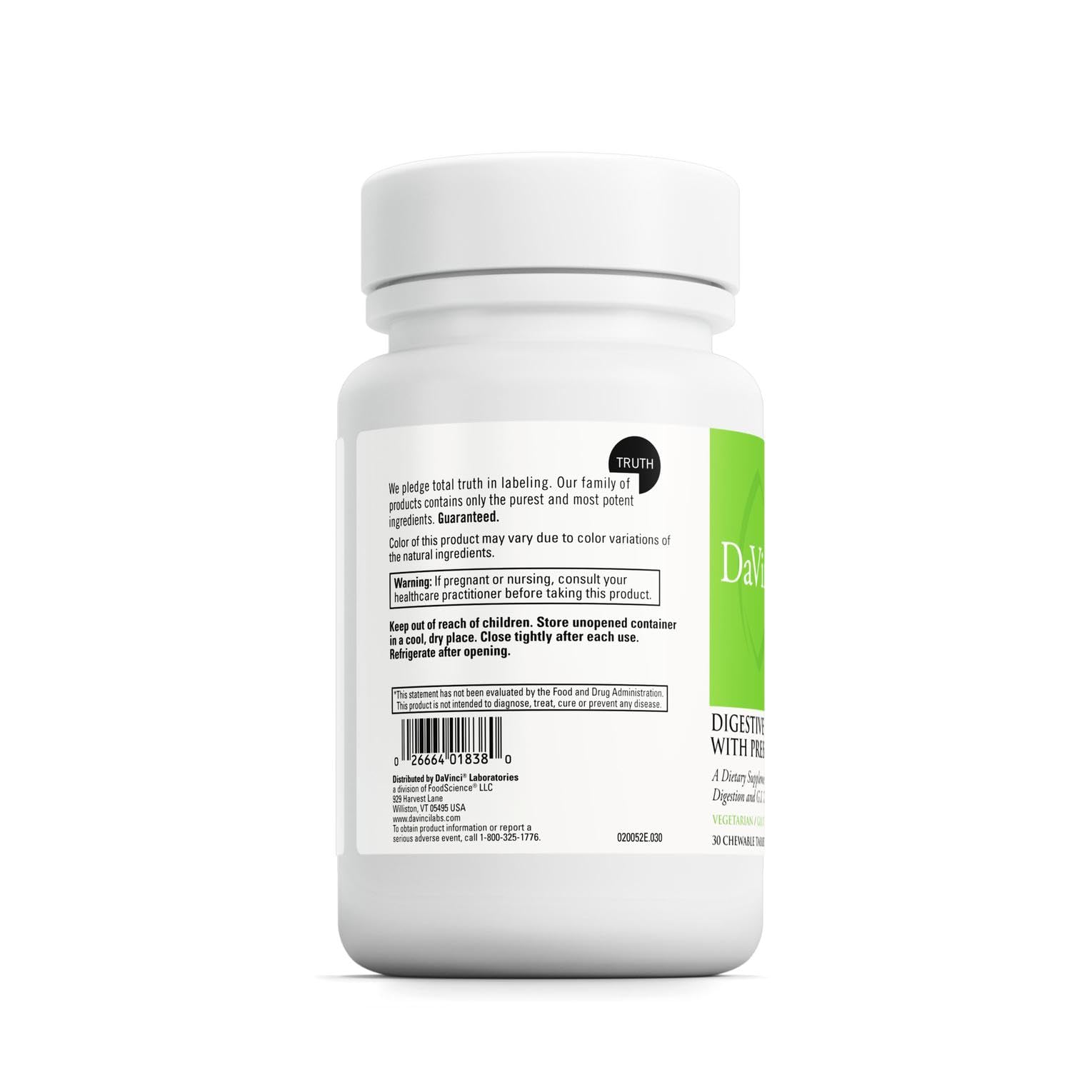 Davinci Mega Probiotic ND orange-flavor chewables for tasty gut-friendly supplementation.