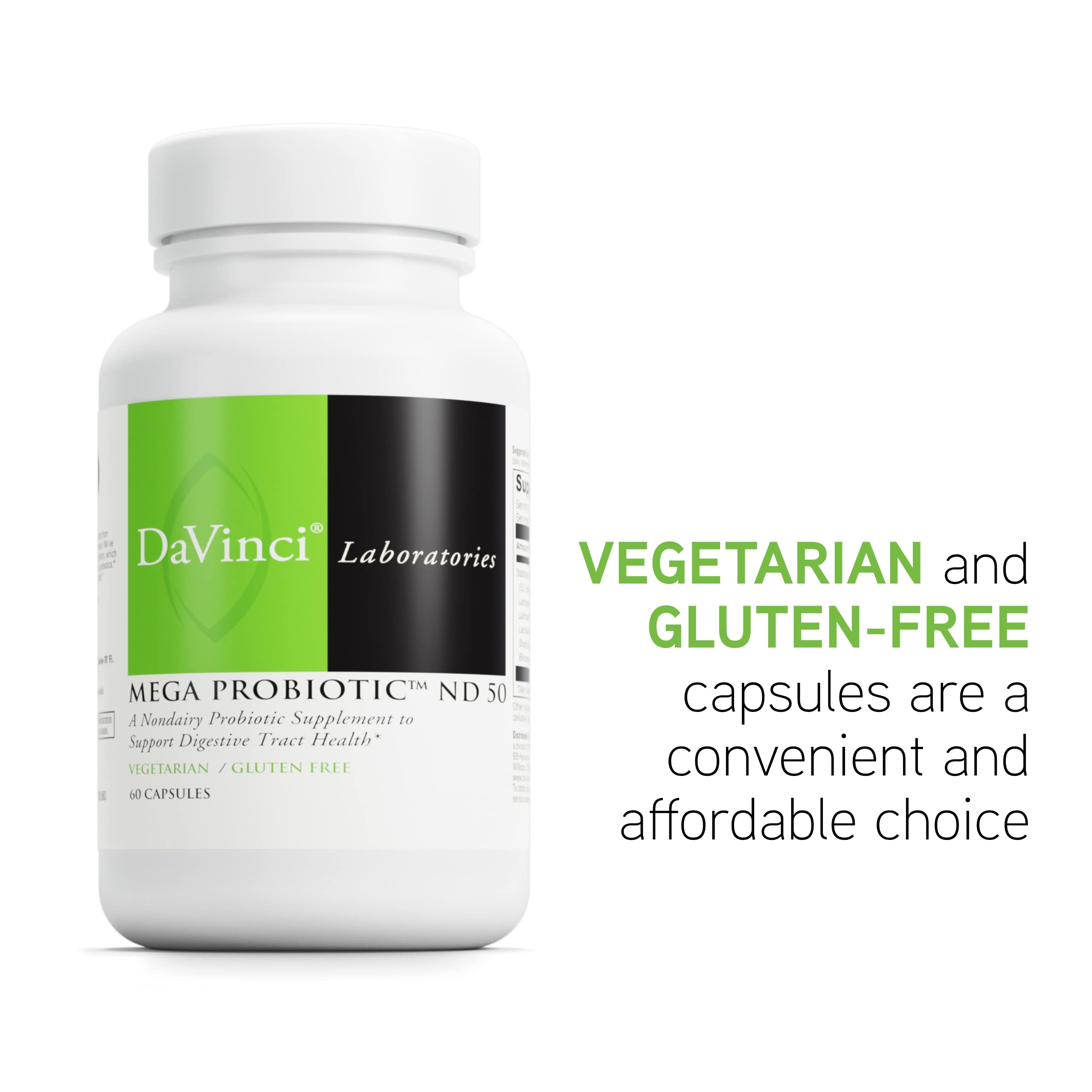 DAVINCI Mega Probiotic ND50 lifestyle shot in kitchen promoting convenient gut health