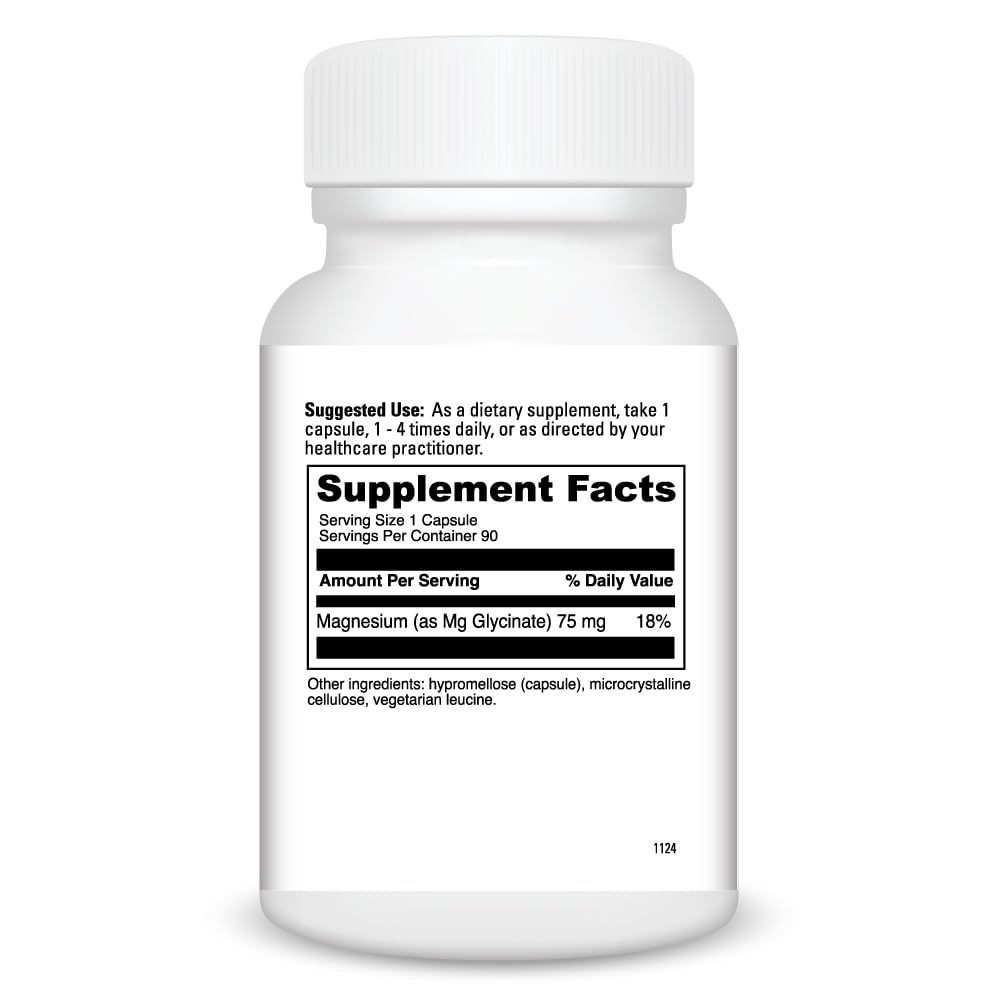 DaVinci Magnesium Glycinate capsule close-up emphasizes high absorption and daily use.