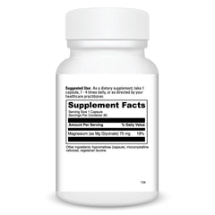 DaVinci Magnesium Glycinate capsule close-up emphasizes high absorption and daily use.