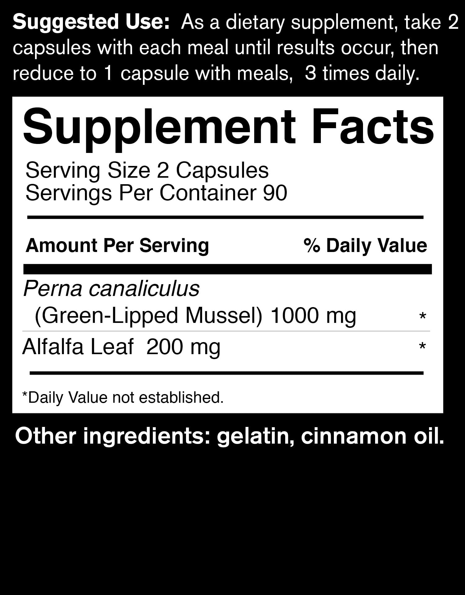 DAVINCI Nutrition Facts panel highlights amino acids and minerals