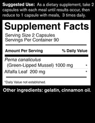 DAVINCI Nutrition Facts panel highlights amino acids and minerals