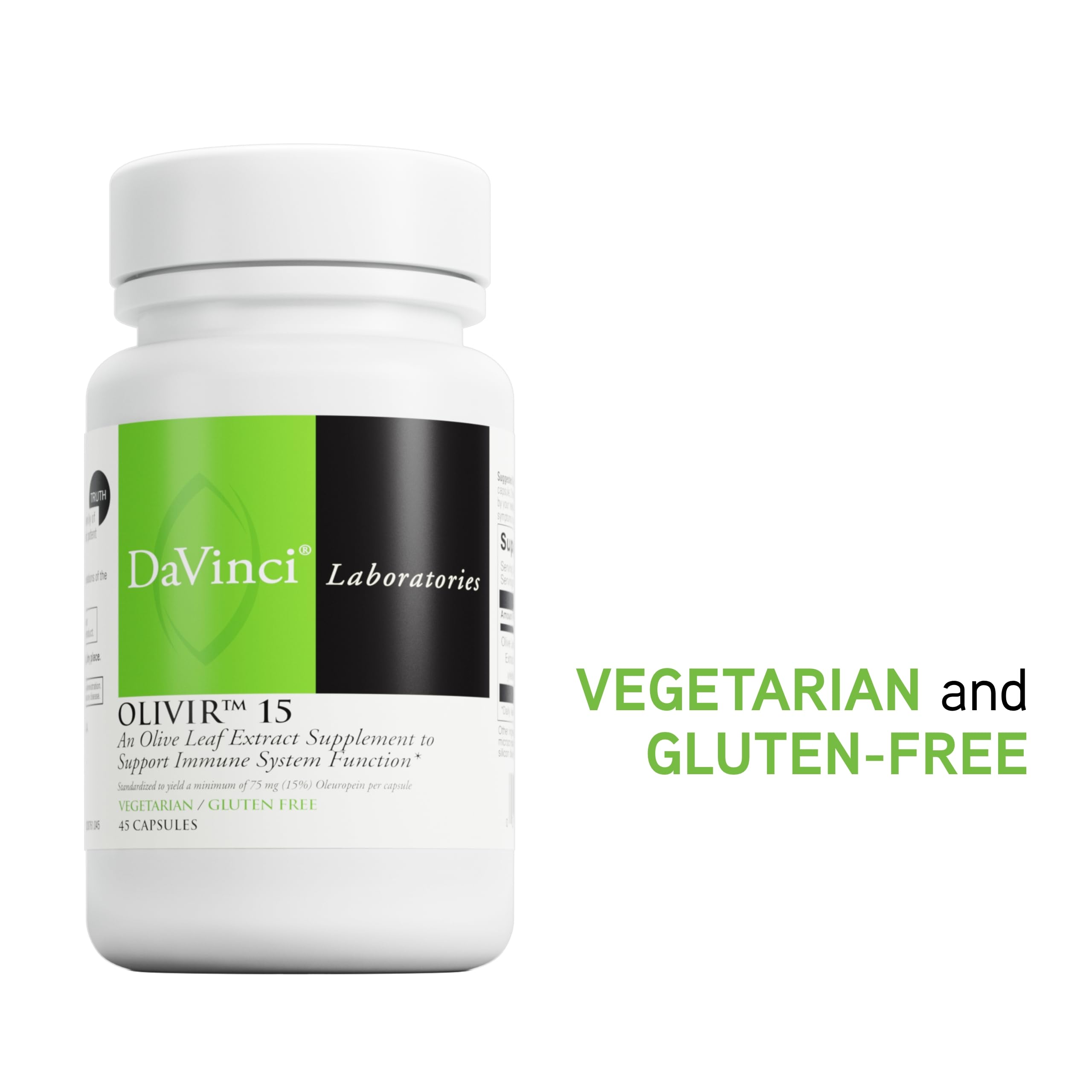 DaVinci Olivir15 vegetarian capsules in clear blister pack
