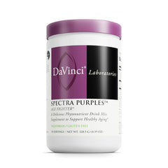 DAVINCI Spectra Purples bottle front illustrates daily berry wellness